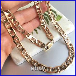 HEAVY 9ct SOLID RICH GOLD ANCHOR CURB CHAIN 40.49g (1.3toz) 18 1/2