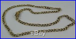 HEAVY Solid 9ct Yellow Gold FIGARO Chain Necklace 19 19gr Hm