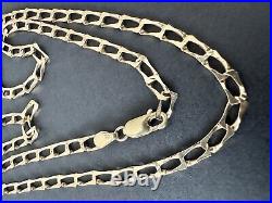 Hallmark 9Ct Gold UNISEX Flat Curb Link Chain Necklace 8.24G, 3.8mm, 53Cm London