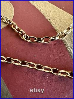 Hallmark Vintage 9Ct Y Gold Belcher Chain Necklace 2.4mm, 6.15Gr, 57Cm Sheffield