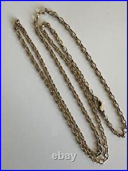 Hallmark Vintage 9Ct Y Gold Belcher Chain Necklace 2.4mm, 6.15Gr, 57Cm Sheffield