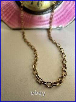 Hallmark Vintage 9Ct Y Gold Belcher Chain Necklace 2.4mm, 6.15Gr, 57Cm Sheffield