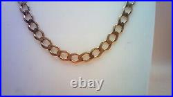 Hallmarked 9 ct Gold 18.5 Flat Curb Chain. (D)