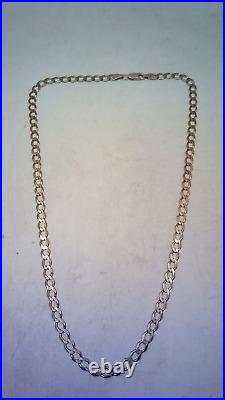 Hallmarked 9 ct Gold 18.5 Flat Curb Chain. (D)