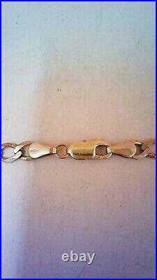 Hallmarked 9 ct Gold 18.5 Flat Curb Chain. (D)