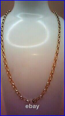 Hallmarked 9 ct Gold Small Linked Belcher Chain 20 in Length. (D)