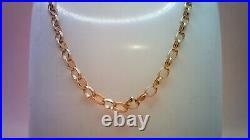 Hallmarked 9 ct Gold Small Linked Belcher Chain 20 in Length. (D)