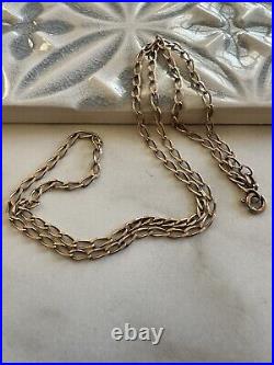 Hallmarked 9Ct Y Gold Curb Link Chain Necklace 5.45Gr, 3mm, 51.7Cm B'ham 1989