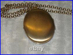Hallmarked 9ct Gold Large Locket And Chain 15 Grams