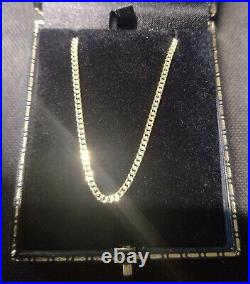 Hallmarked 9ct Yellow Gold Curb Chain Necklace (375) Not Scrap (61cm / 24 Inch)
