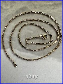 Hallmarked Vintage 9Ct Yellow Gold Hayseed Chain Necklace B'ham 7.46Gr, 50.5Cm