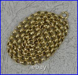 Heavy 19 Long 9 Carat Yellow Gold Belcher Link Necklace Chain