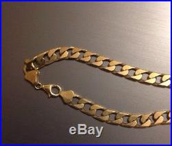 Heavy 20 Inch Solid 9ct Gold Curb Chain 47.5 Grams
