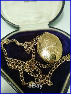 Heavy 9ct Gold Chain And Locket Necklace
