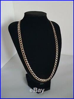 Heavy 9ct Gold Curb Chain Hallmarked 46.6 Grams 59cm RRP £2,000