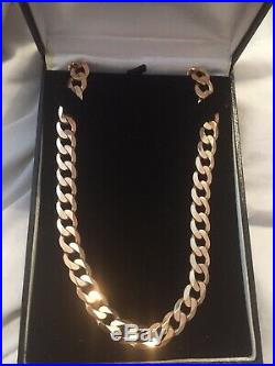 Heavy 9ct Gold Curb Chain Necklace
