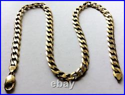 Heavy 9ct Gold Curb Link Chain (22.1/2. Inches Long) 61.95 Grams, Birm. 2003