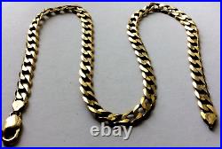 Heavy 9ct Gold Curb Link Chain (22.1/2. Inches Long) 61.95 Grams, Birm. 2003