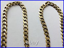 Heavy 9ct Gold Curb Link Chain (22.1/2. Inches Long) 61.95 Grams, Birm. 2003