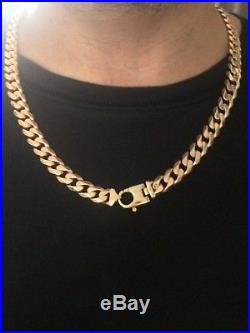 Heavy 9ct Gold Full U. K. Hallmark Gents Curb Chain 124.5 Grams