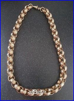 Heavy 9ct Gold Patterned Belcher Chain
