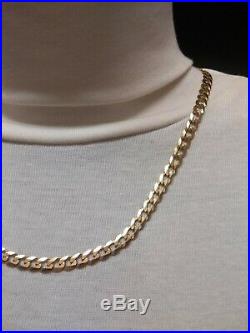 Heavy 9ct Gold curb chain well hallmarked, solid chain, 15.8g, over 1/2 oz
