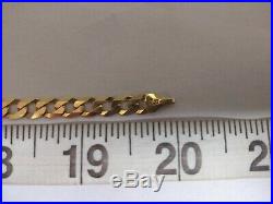 Heavy 9ct Gold curb chain well hallmarked, solid chain, 15.8g, over 1/2 oz