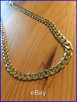 Heavy 9ct Gold curb chain well hallmarked, solid chain, 27g New