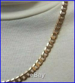 Heavy 9ct Gold curb chain well hallmarked, solid chain 29.7 g