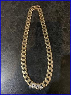 Heavy 9ct gold curb chain