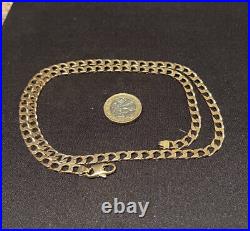 Heavy 9ct gold curb chain/ necklace 24 inch long not scrap see pics