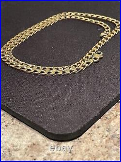 Heavy 9ct gold curb chain/ necklace 24 inch long not scrap see pics