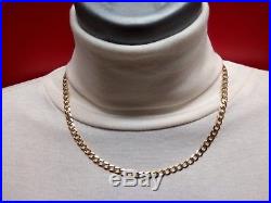 Heavy 9ct gold curb chain well hallmarked and solid, 10g