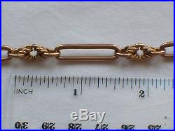 Heavy Antique Solid 9ct Rose Gold Double Albert Pocket Watch Chain