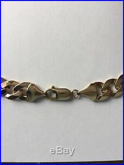 Heavy Mens 9ct Gold Curb Link Neck Chain 24 73g