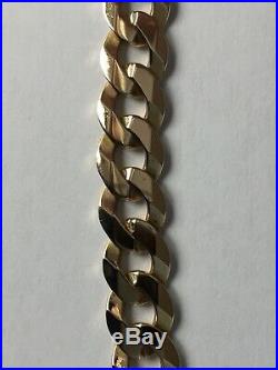 Heavy Mens 9ct Gold Curb Link Neck Chain 24 73g