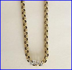 Heavy Vintage 9ct Gold Belcher Necklace Chain 31 Long Length 14.6 grams
