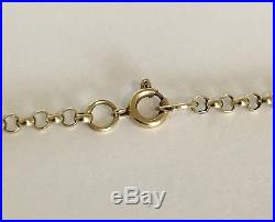 Heavy Vintage 9ct Gold Belcher Necklace Chain 31 Long Length 14.6 grams