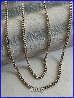 ITALY UNOAERRE Vintage 9Ct Gold Curb Link Chain Necklace 1.45Gr 42Cm London 1995