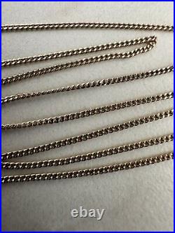 ITALY UNOAERRE Vintage 9Ct Gold Curb Link Chain Necklace 1.45Gr 42Cm London 1995