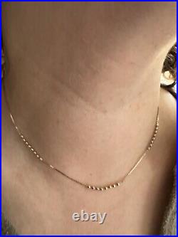 ITALY UnoAerre Vintage 9Ct Y Gold Serpentine with 3 part Ball Chain Necklace