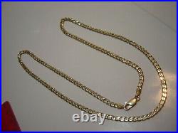 Incredible Solid 9ct Gold Curb Necklace-22-vintage-very Heavy-very Best Quality