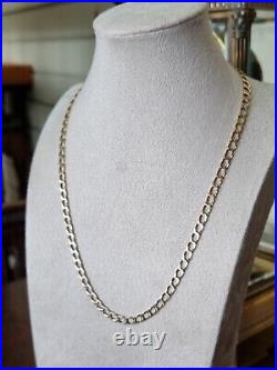 Italian 9ct Yellow Gold 18.5 Inch Curb Chain Necklace over 10g