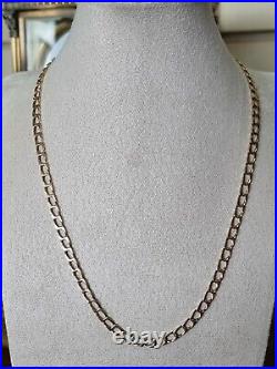 Italian 9ct Yellow Gold 18.5 Inch Curb Chain Necklace over 10g