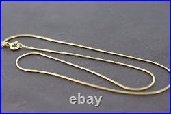 Italian Made Classic Snake Chain 9ct Gold 15 Inch/38cm 1.0 mm GCH013 RRP£295
