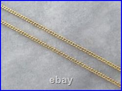 Italian UnoAErre Solid 9ct Yellow Gold Flat Link Curb Chain Necklace 18.25 2.7g