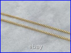 Italian UnoAErre Solid 9ct Yellow Gold Flat Link Curb Chain Necklace 18.25 2.7g