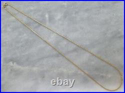 Italian UnoAErre Solid 9ct Yellow Gold Flat Link Curb Chain Necklace 18.25 2.7g