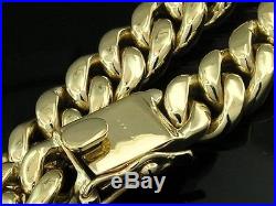 L019- HEAVY & Thick GENUINE 9ct SOLID Gold MENS CURBLINK Bracelet 22cm 45gr curb