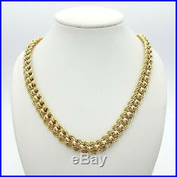 Ladies 9ct (375,9K) Solid Yellow Gold & Rose Gold Large Curb Necklace Chain 95gr